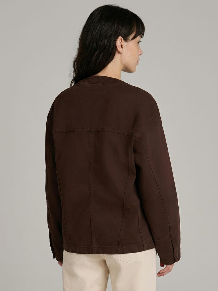 Рубашка-пиджак оверсайз джинсовая