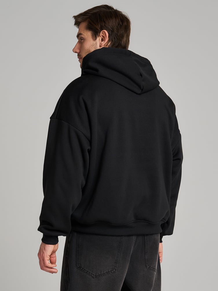 Зип худи оверсайз с флисовой подкладкой