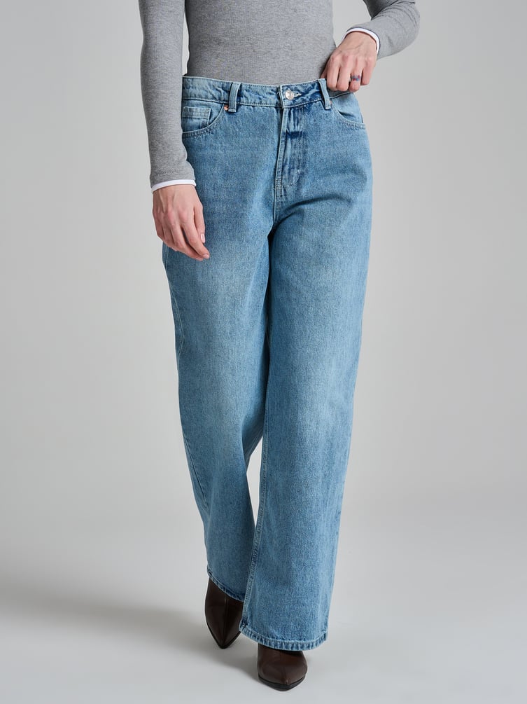 Джинсы Baggy с винтажной стиркой