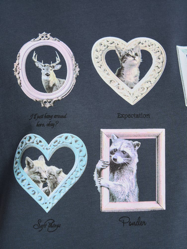 Футболка из хлопка с принтом