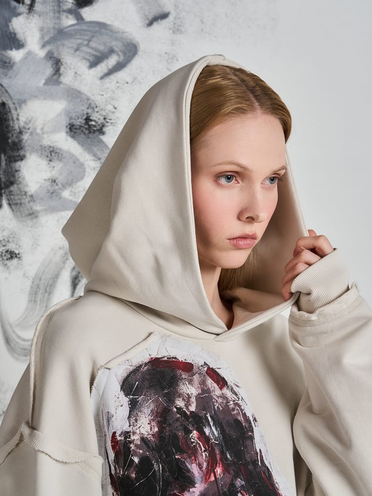 Худи оверсайз с принтом Макс Борисов