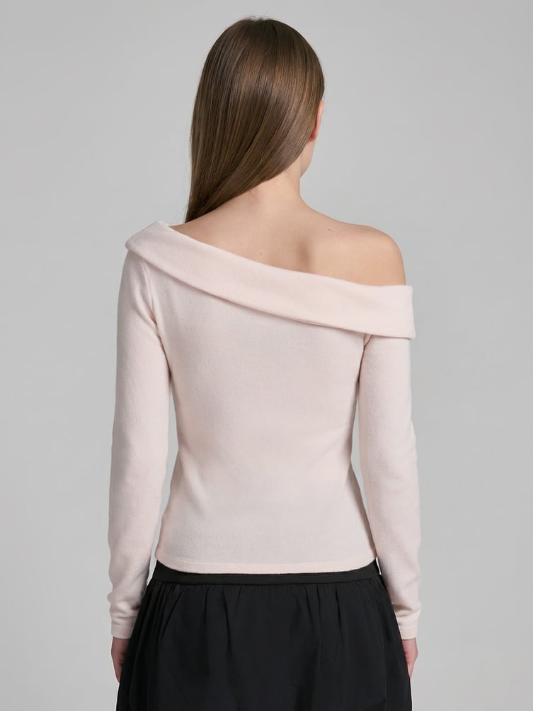 Лонгслив вечерний с фигурным вырезом