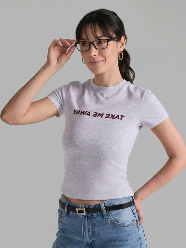 Футболка приталенная с надписью