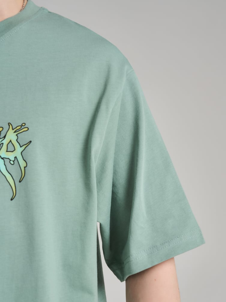 Футболка из хлопка с принтом кикиморы