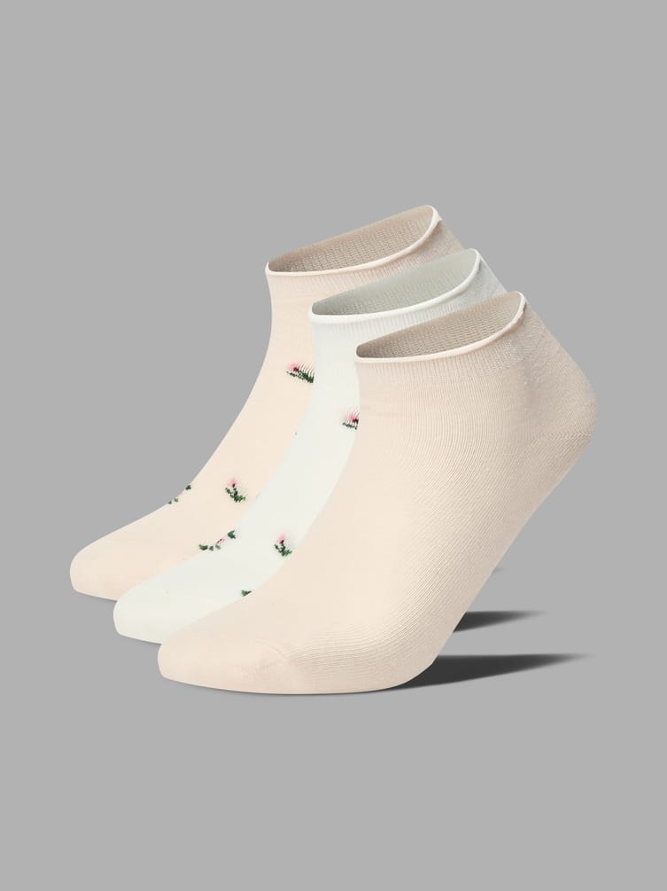 Носки - 3 пары в цветочек