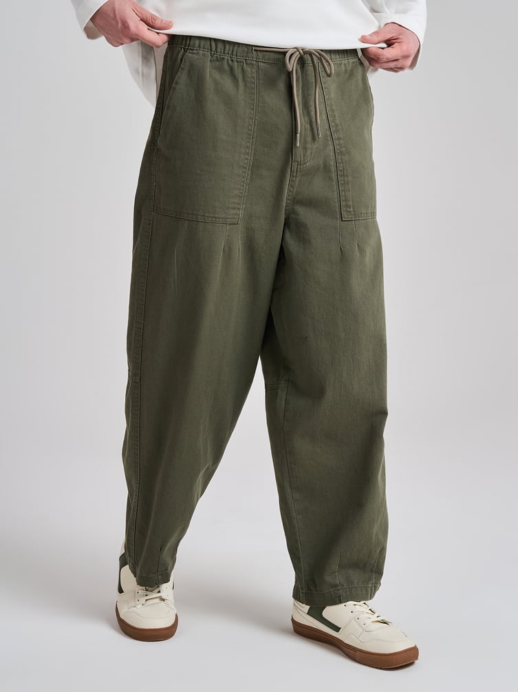 Брюки летние широкие на резинке