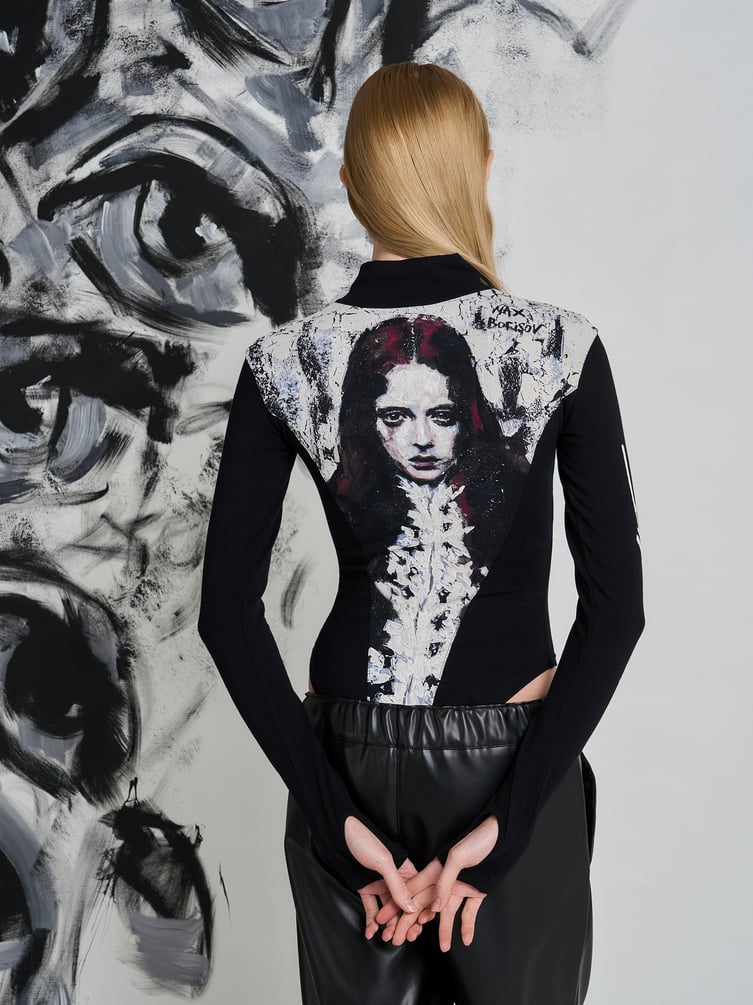 Боди с принтом Макс Борисов