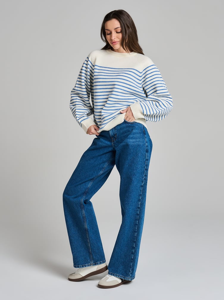 Джемпер трикотажный в полоску