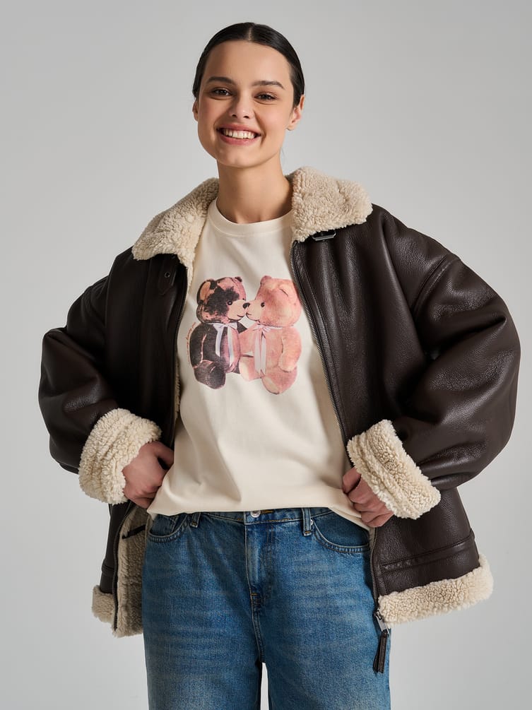 Футболка из хлопка с принтом