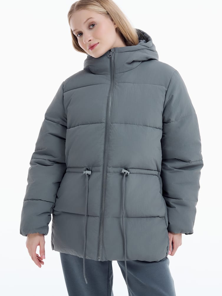 Куртка удлиненная стеганая женская