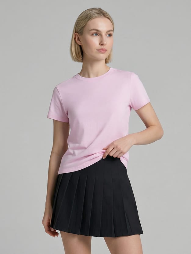 Плотная классическая футболка из хлопка