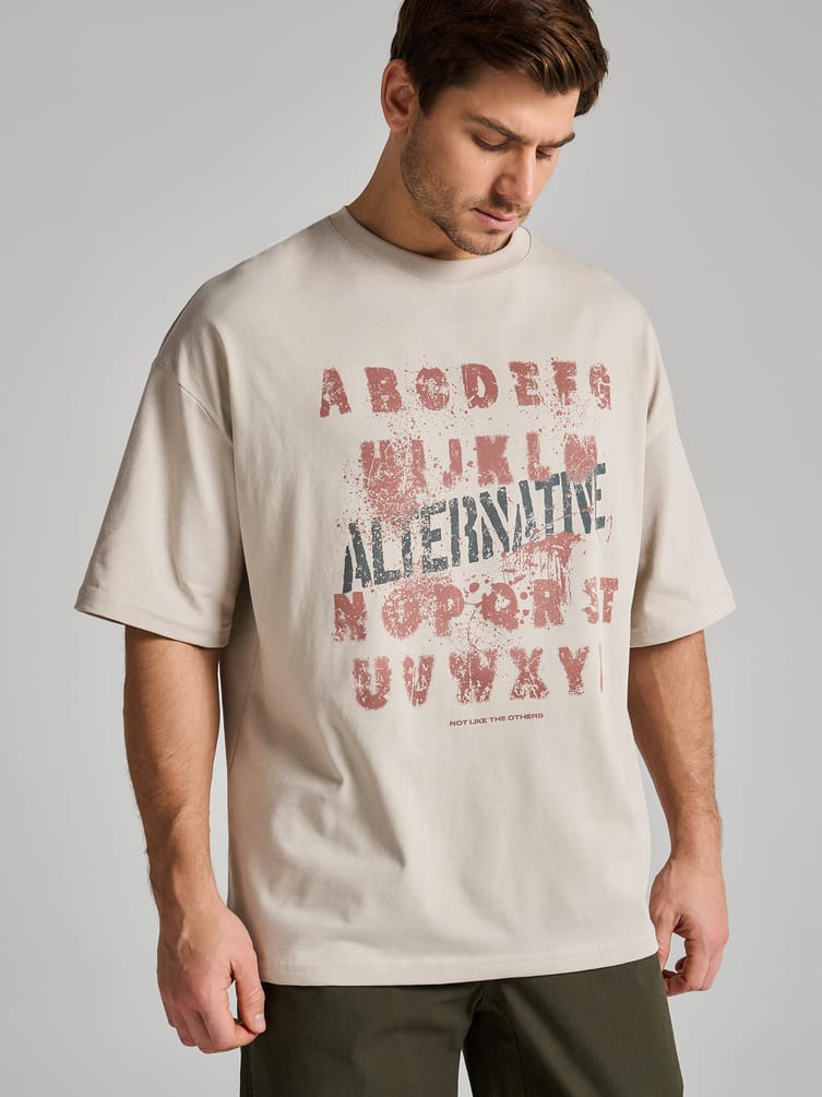 Футболка оверсайз с надписями