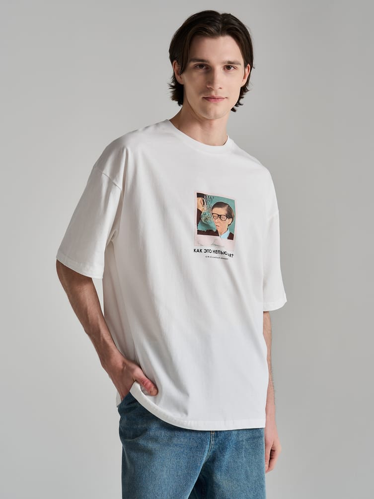 Футболка оверсайз с принтом Мосфильм
