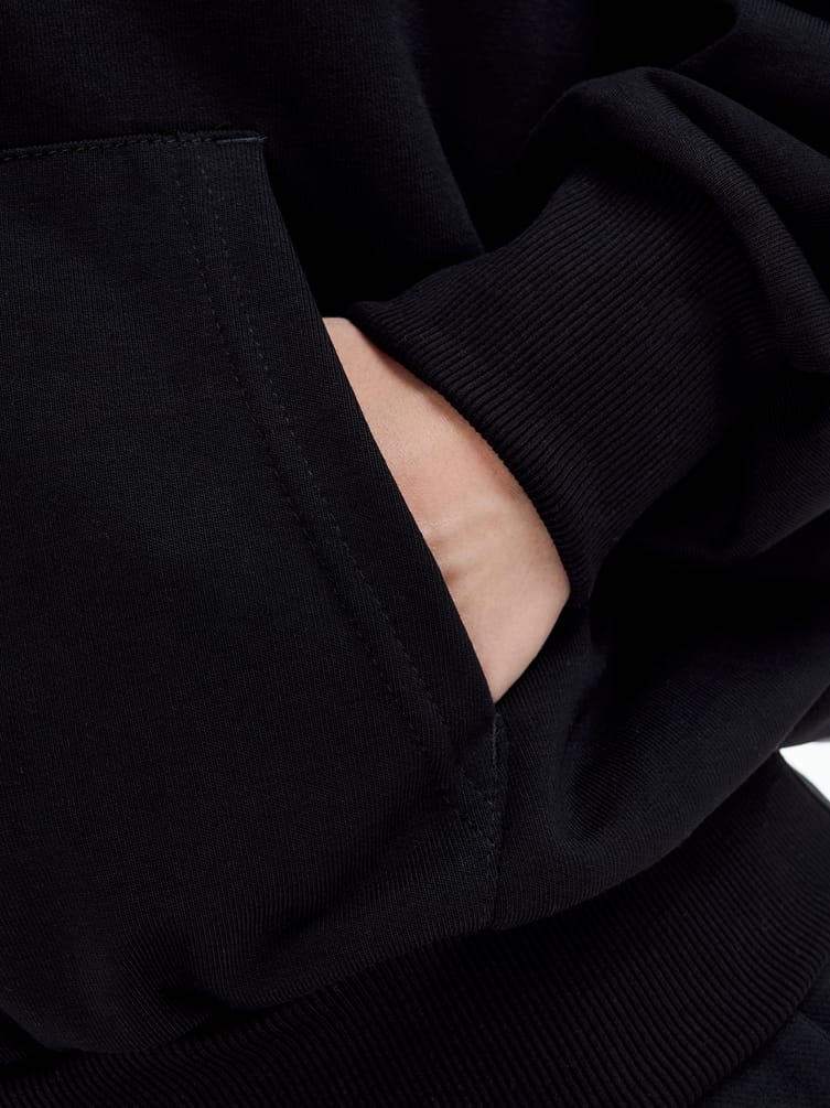 Zip hoodie с принтом стразами на спине
