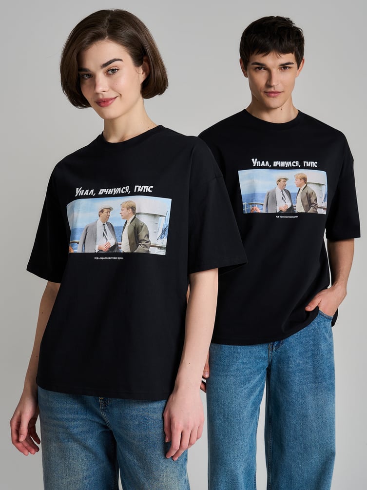 Футболка оверсайз с принтом Мосфильм