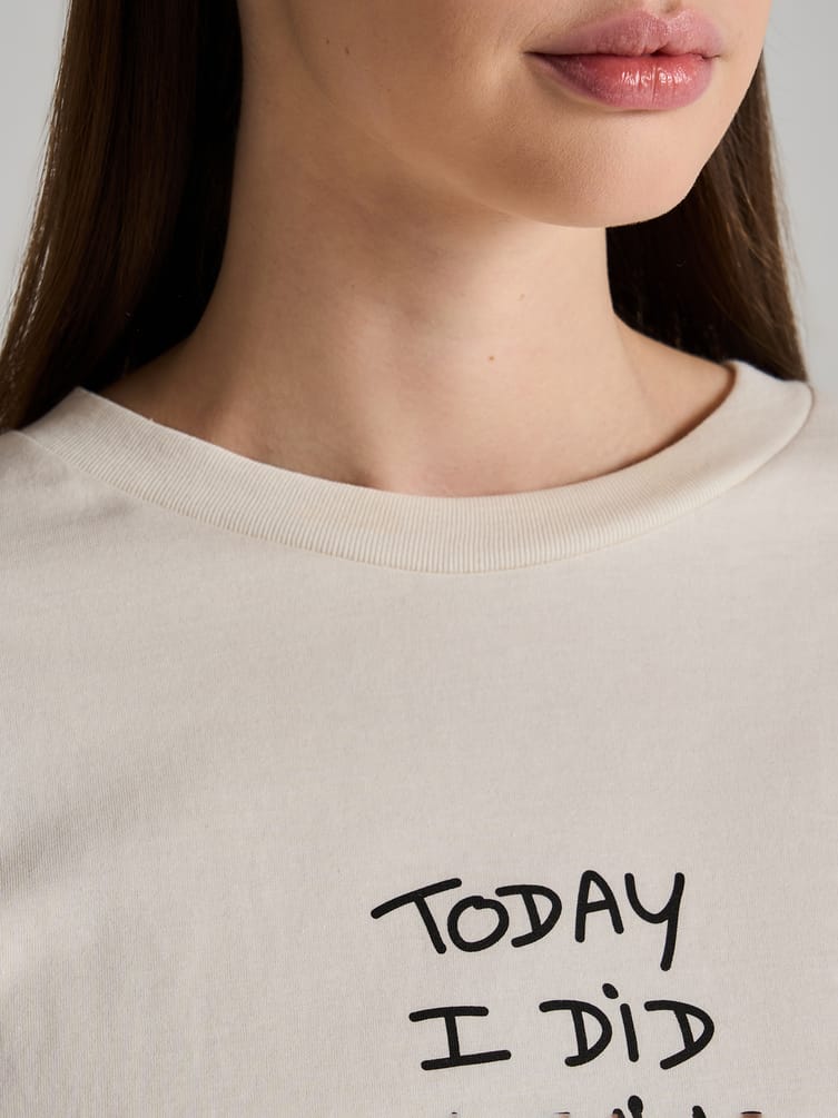 Ночная сорочка из хлопка с надписью