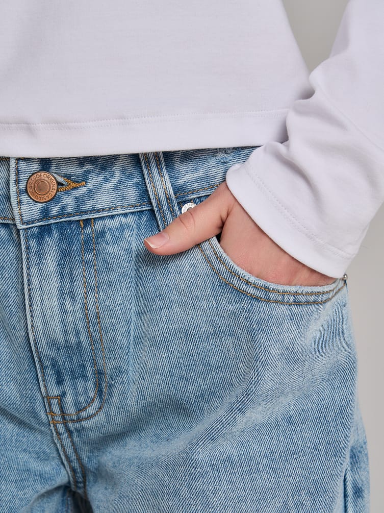 Джинсы бойфренды широкие