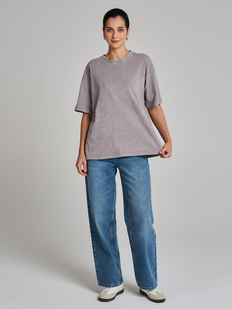 Футболка гранж с вареным эффектом