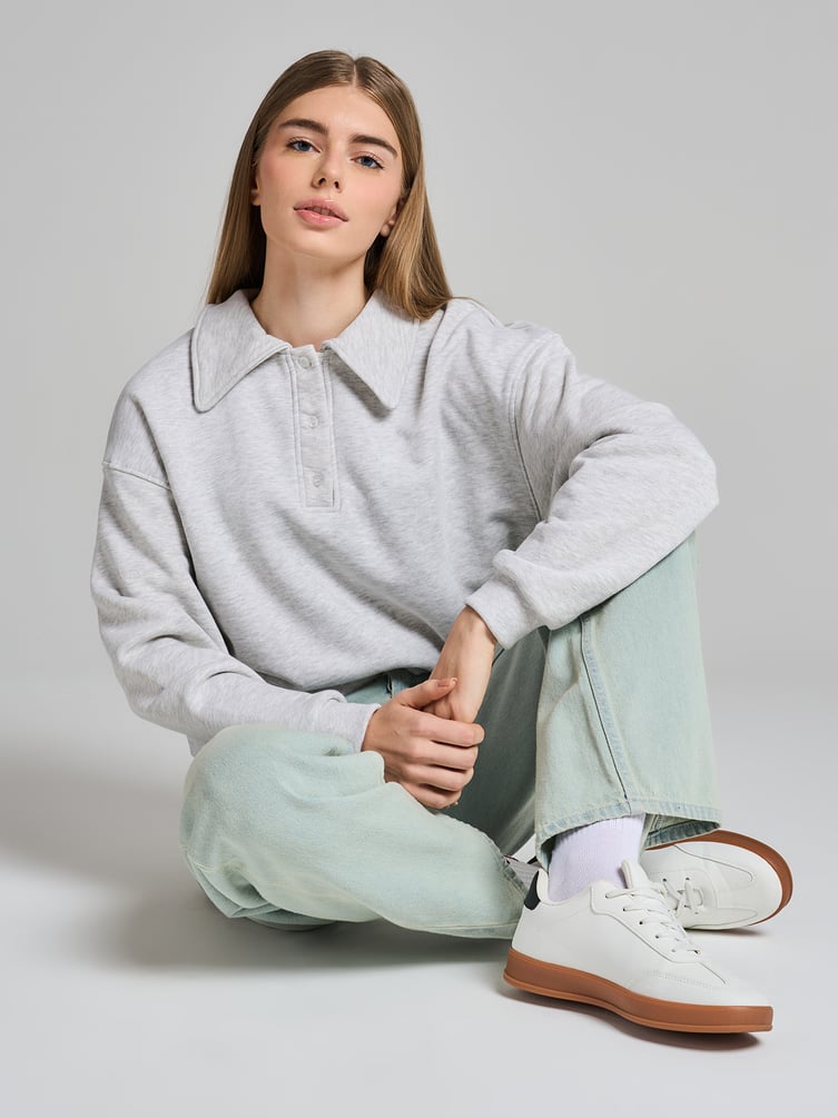 Толстовка поло оверсайз