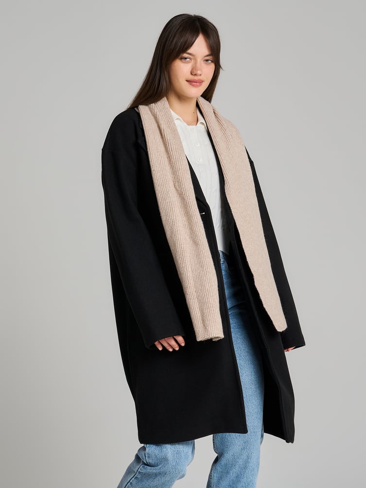 Зимний однотонный шарф