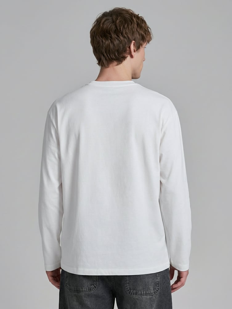 Лонгслив из хлопка с длинным рукавом