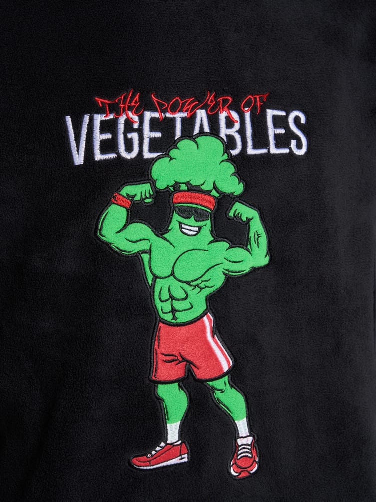 Пижама плюшевая с вышивкой и брюками