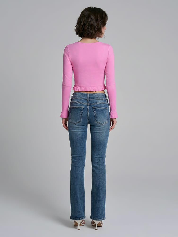 Джинсы клеш со стрелками