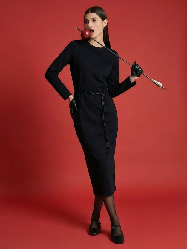 Платье длинное с карманами