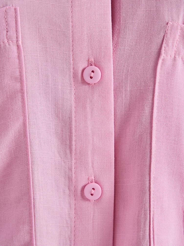 Рубашка укороченная с карманами