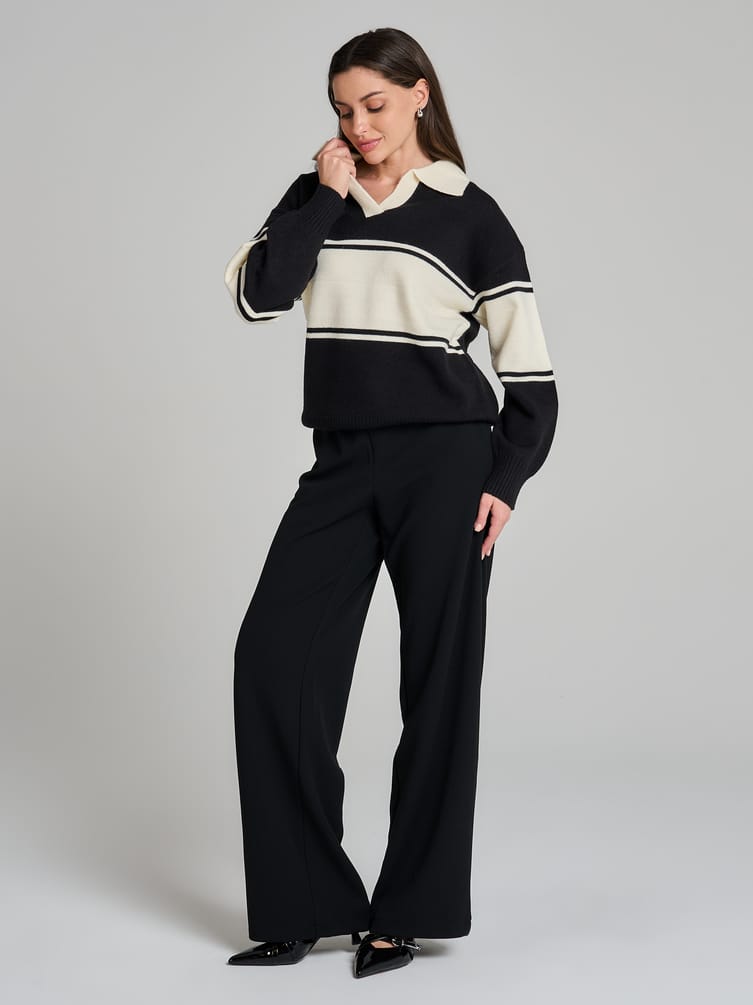 Свитер поло в плоску