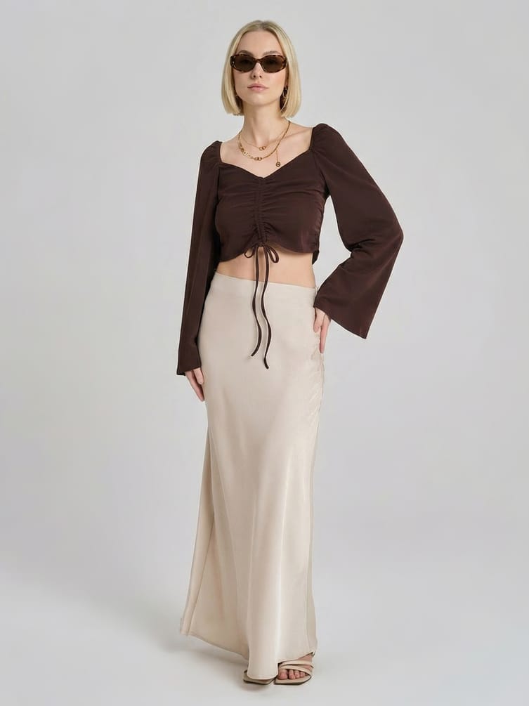 Кроп-топ с длинным рукавом