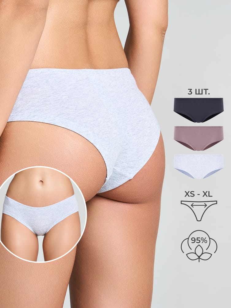 Трусы-шорты - 3 шт. из хлопка