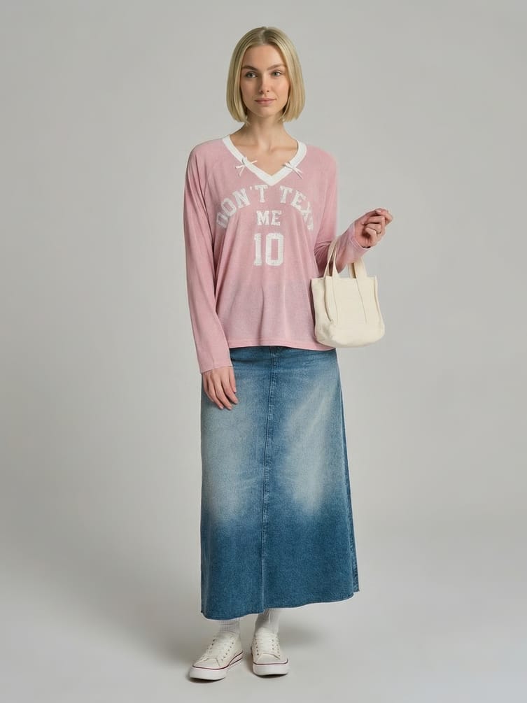 Лонгслив спортивный оверсайз с надписью