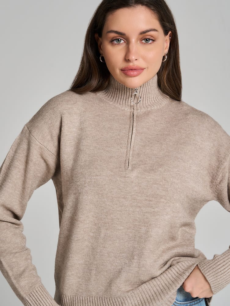 Свитер с горлом на молнии