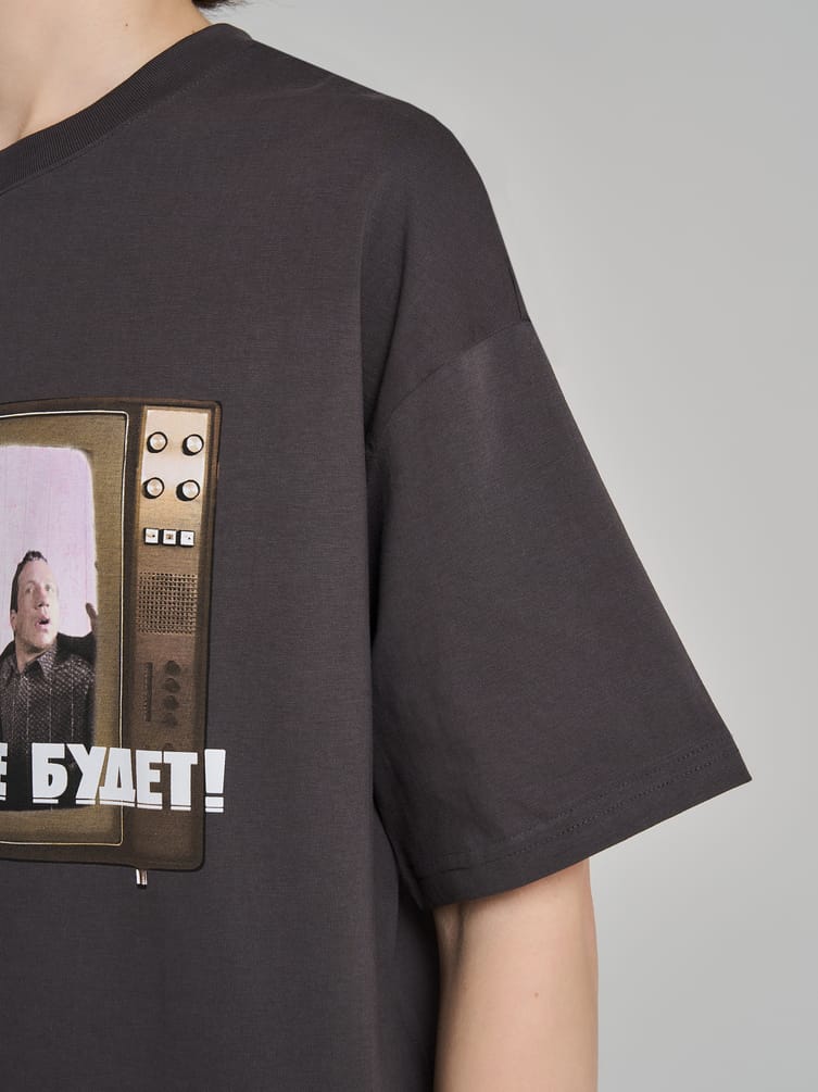 Футболка оверсайз с принтом Мосфильм