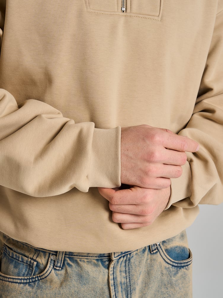 Утепленный свитшот Half zip с начесом