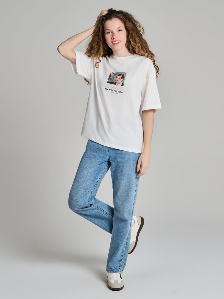 Футболка оверсайз с принтом Мосфильм