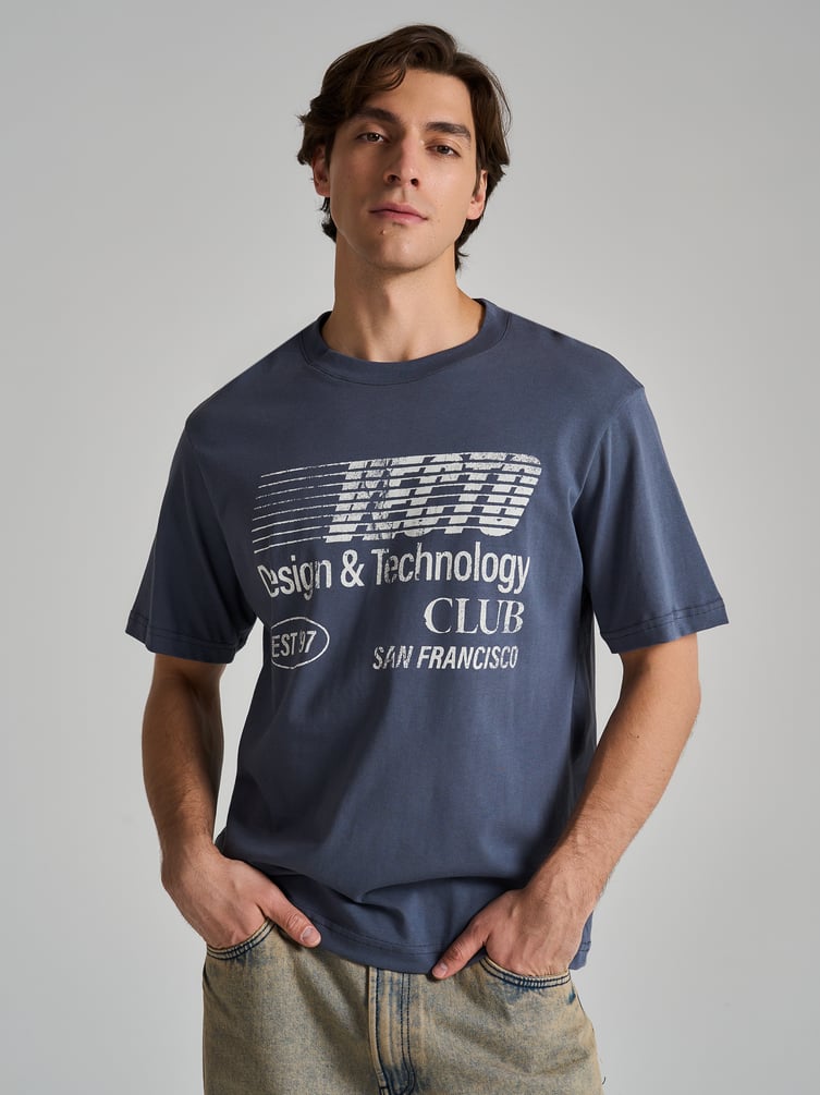 Футболка из хлопка с надписью