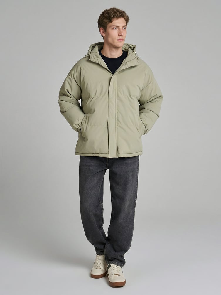 Куртка зимняя с капюшоном на синтепоне