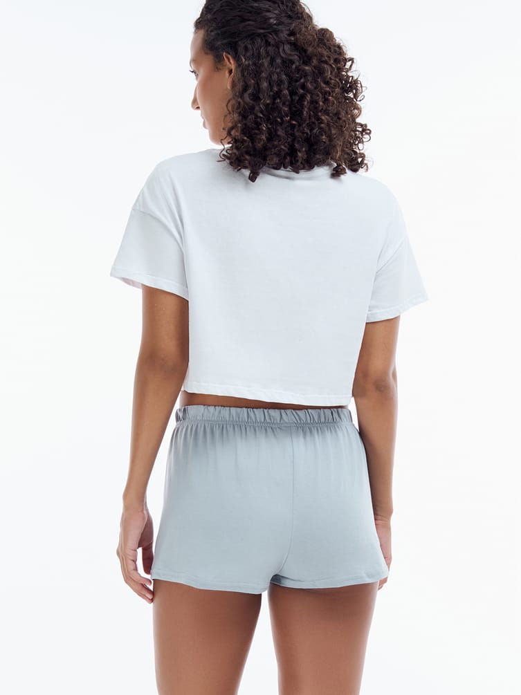 Хлопковая пижама с принтом котика