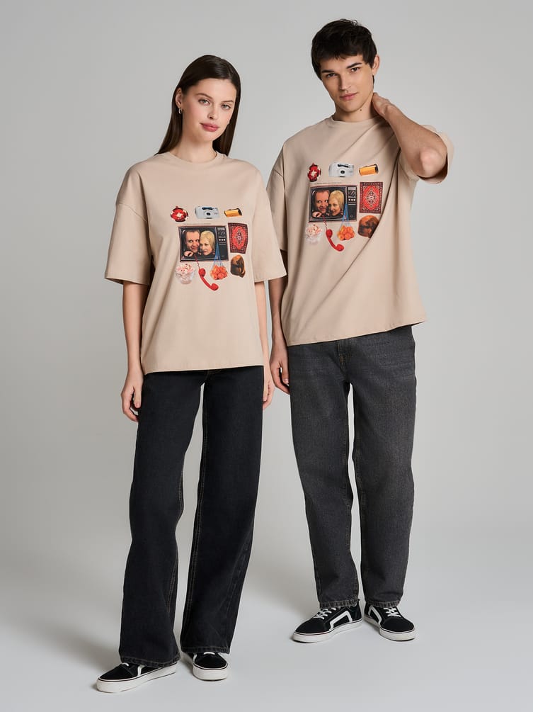 Футболка оверсайз с принтом Мосфильм