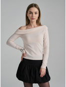 Лонгслив вечерний с фигурным вырезом