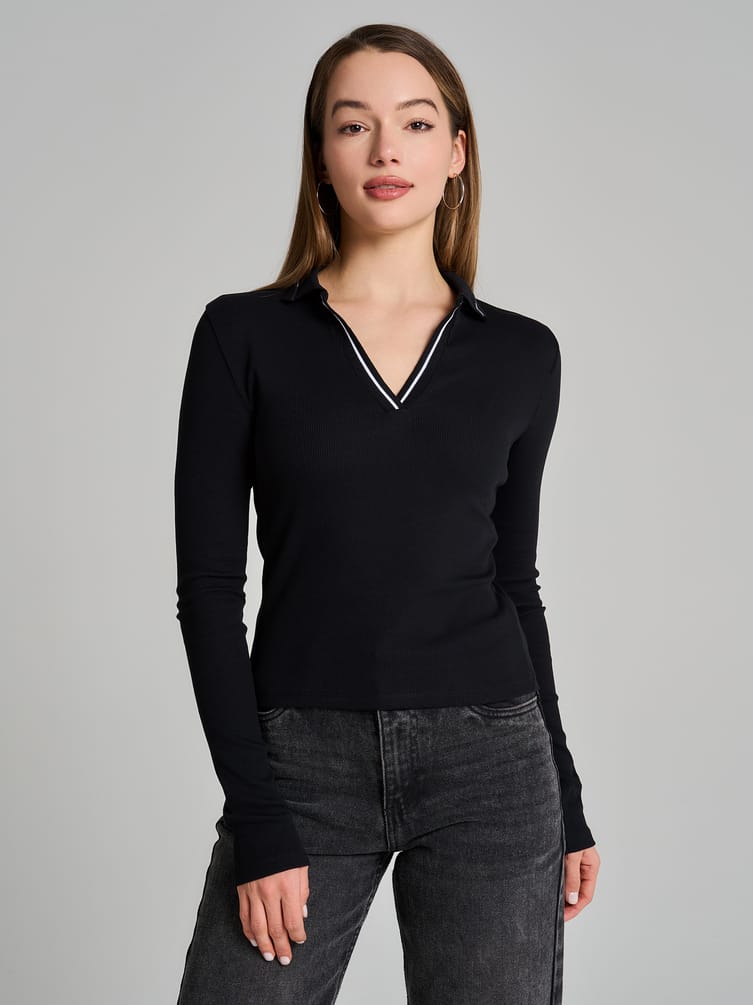 Рубашка-поло с длинным рукавом