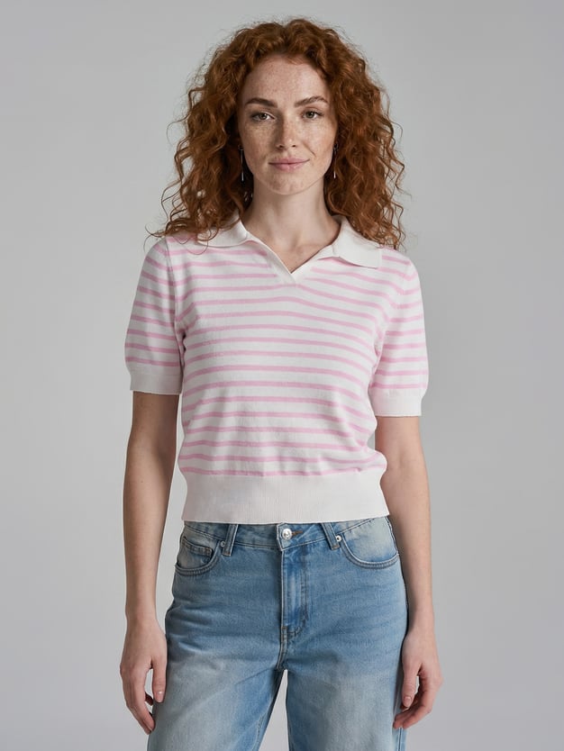 Джемпер трикотажный в полоску