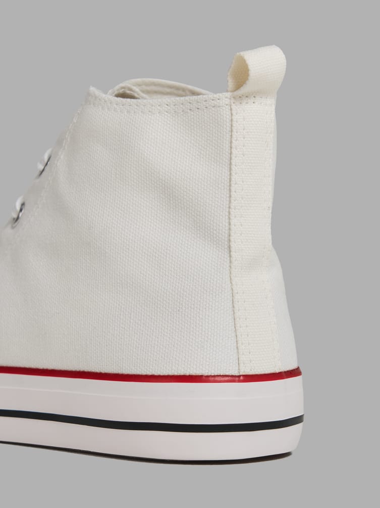 Высокие кеды на белой подошве