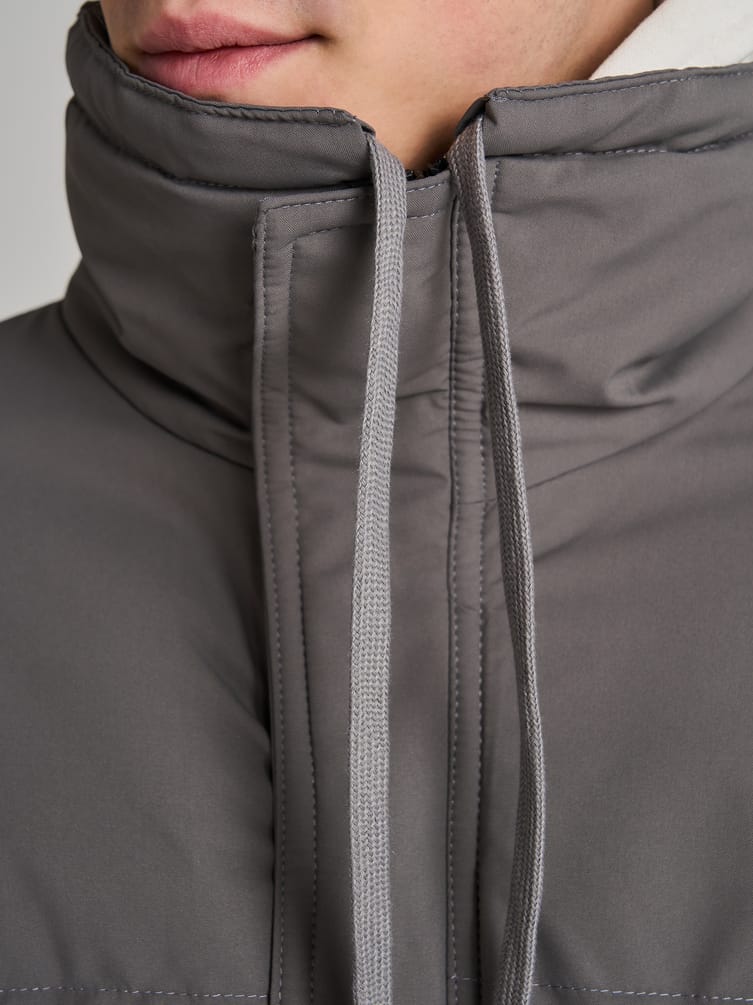 Куртка зимняя без капюшона на синтепоне