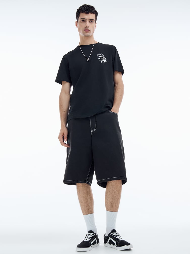 Футболка хлопковая с принтом змеи