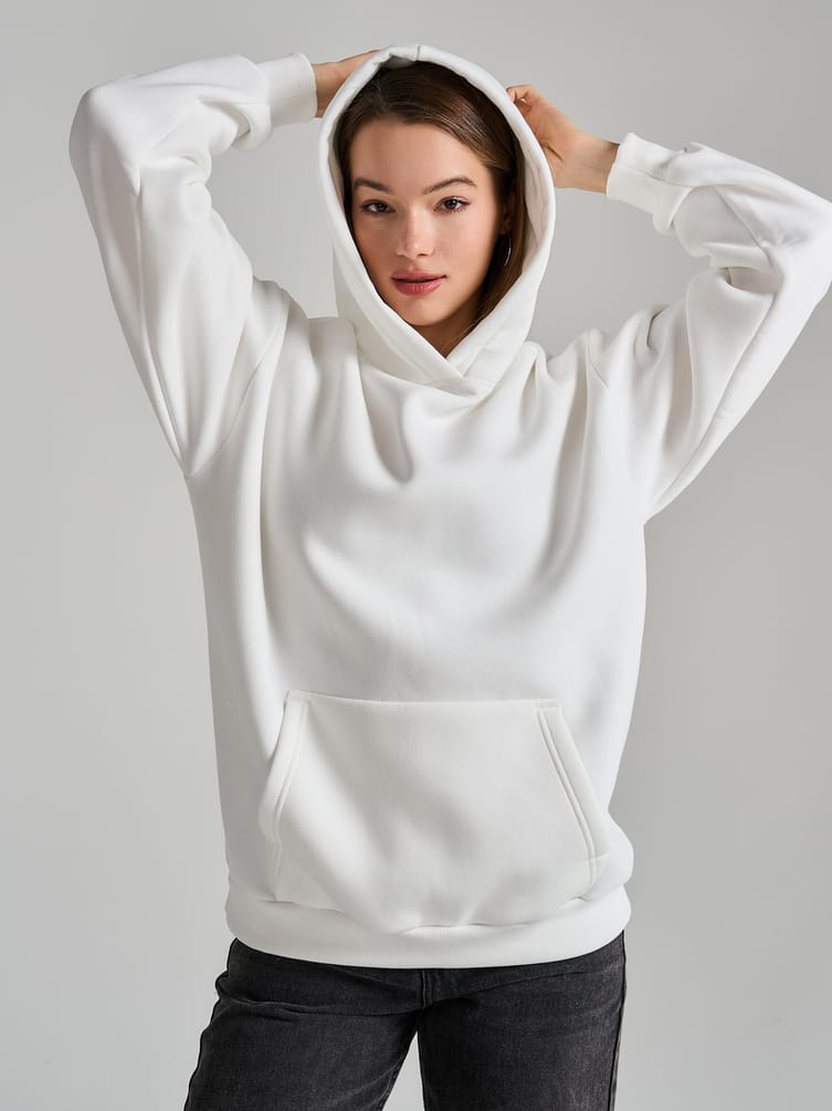 Утепленное худи оверсайз с начесом