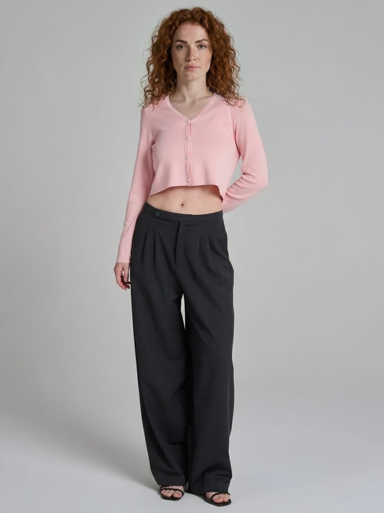 Кардиган укороченный на пуговицах