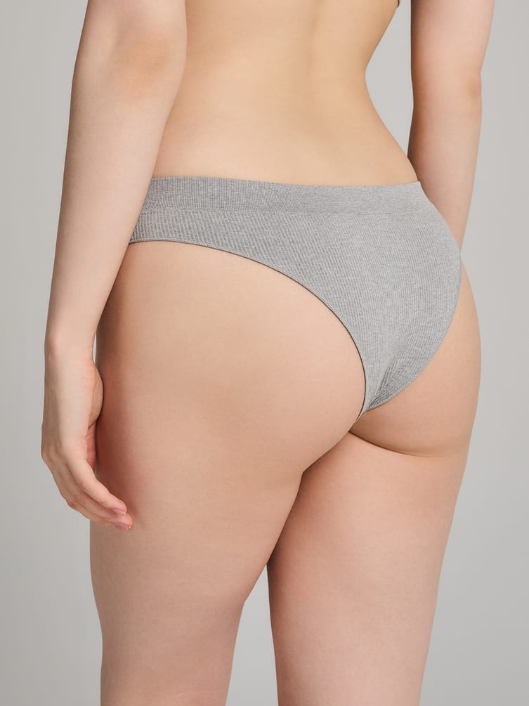 Трусы-танга - 2 шт. в рубчик